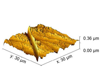 (Figures 1 and 2) AFM image of a polymer surface obtained in contact mode.